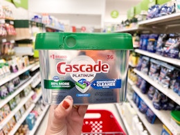 Cascade Platinum ActionPacs, $7.50 Each After Amazon Credit card image