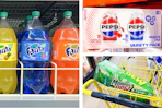 collage with pepsi, mtn dew, fanta