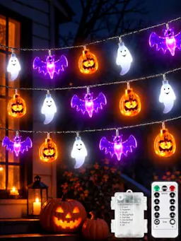 3D Pumpkin Bat Ghost Halloween Lights