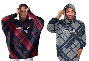 NFL Sherpa Flannel Hoodie Blanket