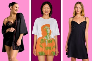 Women's Sleepwear: Robe, Oversized Tee & Cami Dress