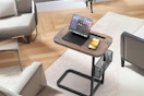 amazon Adjustable Couch Table with Storage Baskets