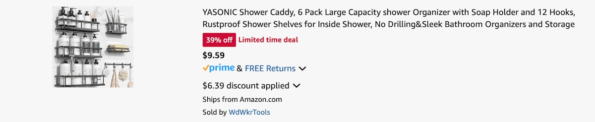 Amazon Shower Caddy Organizer 6-Pack 2025 2