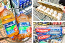 juice eggs toothpaste collage