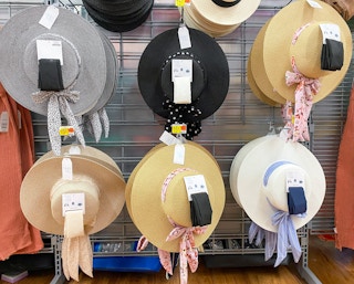 walmart time and tru marled hats with scarf on display