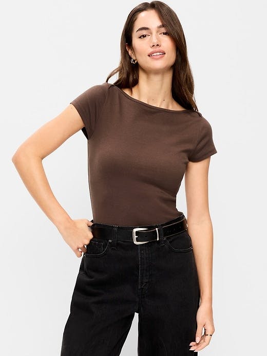 Old Navy Women's Snug Boatneck Tee
