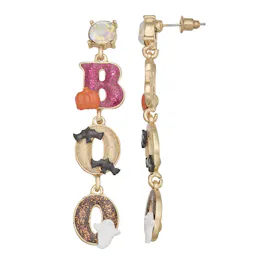 Boo Glitter Linear Earrings