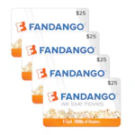 Fandango $25 eGift Cards 4-Pack