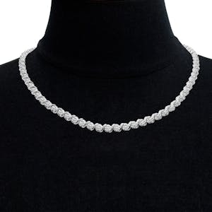 Natural Diamond Tennis Necklace