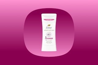 Dove Advanced Care Deodorant on pink KCL template