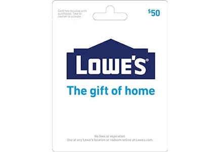 2 Lowe's Gift Cards