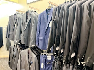 black and navy blue suit jackets
