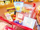 trader joes january finds grouping in shopping cart