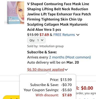 Chin lifting mask cart