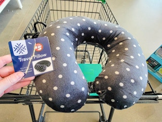 polka dot travel pillow