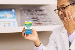 man holding Refresh Tears 2-Pack