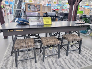 7 piece patio dining set with game table