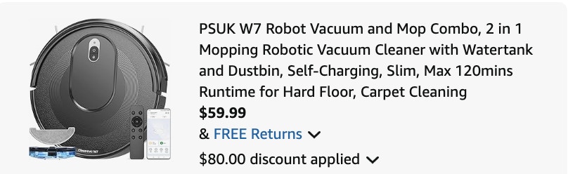 vac mop combo Amazon receipt