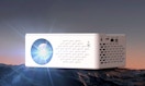 a white bluetooth projector