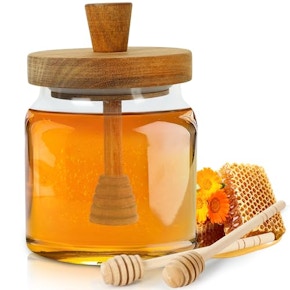 Glass Honey Pot