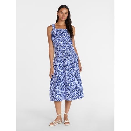Time and Tru Women's Smocked Midi Dress
