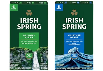 2 Irish Spring Soap Bar Packs