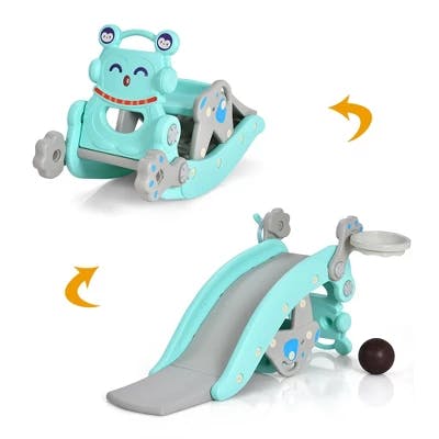 Costway 4-in-1 Rocking Horse & Slide