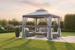 a gazebo outside