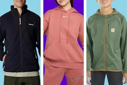 Name-Brand Hoodies on Sale at Dick's: $23 Adult Nike, $10 Kids' Adidas, More card image