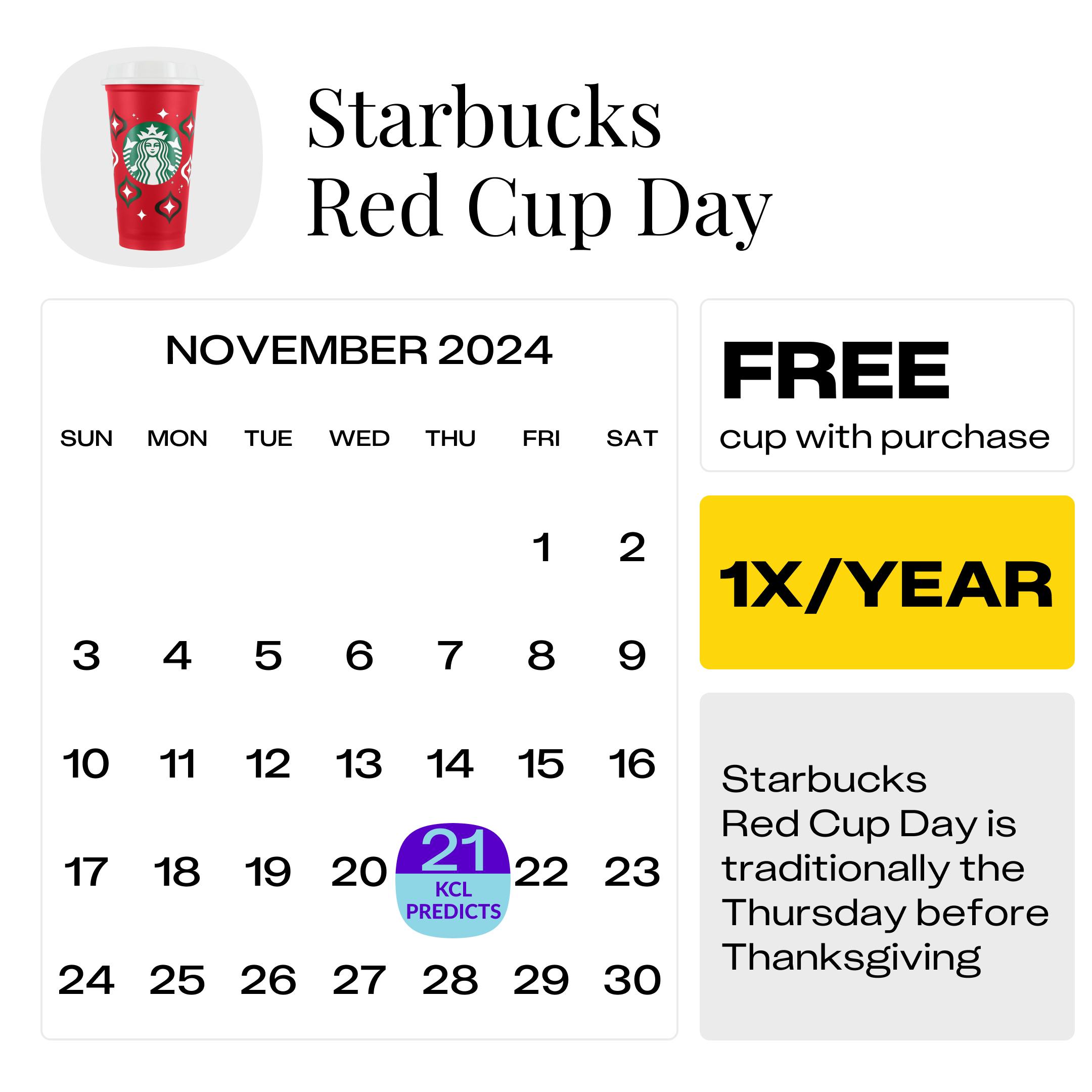 Starbucks Red Cup Day Is Nov. 16, 2023! Get A Free Cup With Purchase ...