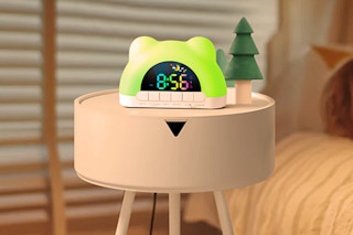 alarm clock on nightstand
