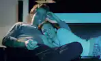 a couple watching tv