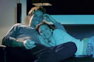a couple watching tv