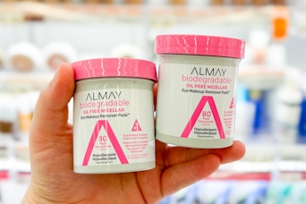 two Almay makeup remover pads