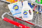 all free and clear laundry detergent in a cart