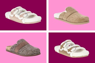 lined clogs and sandals