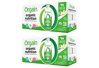2 Orgain Nutrition Shake 12-Packs