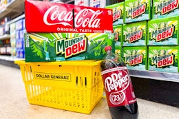 coke, mountain dew and dr pepper
