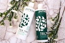 Lifestyle Purezero haircare  with a marble background