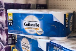 Save on Cottonelle Mega Rolls Toilet Paper on Amazon — 32 Rolls for $17.94 card image