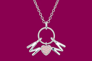 Stock image of a JeenMata "Mom" Pendant Necklace