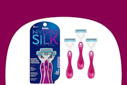 Schick Hydro Silk Disposable Razor 3-Pack, as Low as $2.52 on Amazon card image