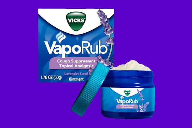 Vicks Lavender VapoRub Ointment, Now $3.99 on Amazon card image