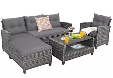 Costway Patio Rattan Furniture Set