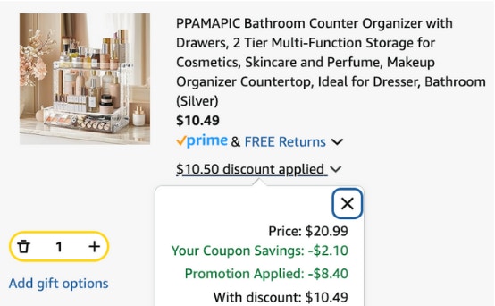 cart organizer