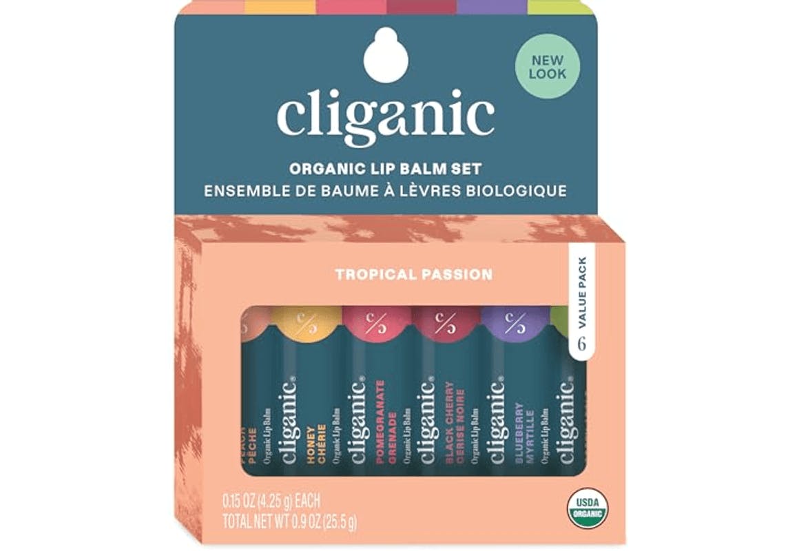 Cliganic Organic Lip Balm 6-Pack