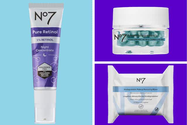 Walgreens Online Clearance: Save Up to 84% on No7 Skincare card image