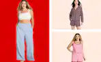 3 women's pajamas side by side at target