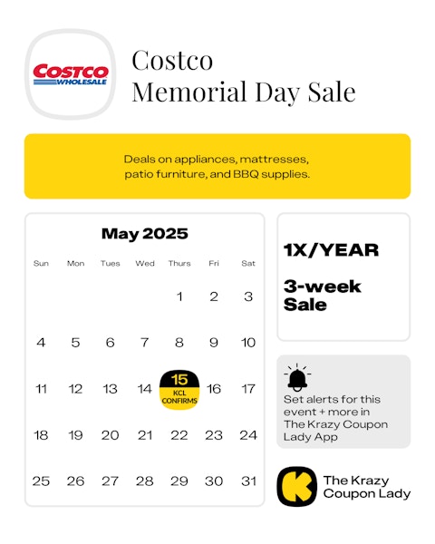 Costco Memorial Day Sale 2025 start date