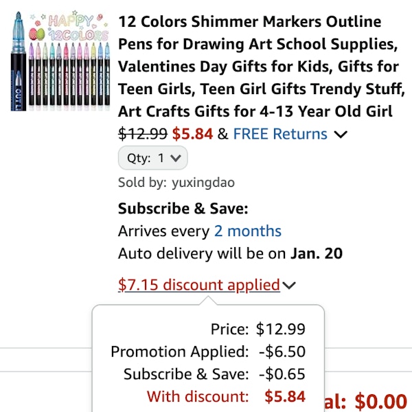 Shimmer Markers Cart